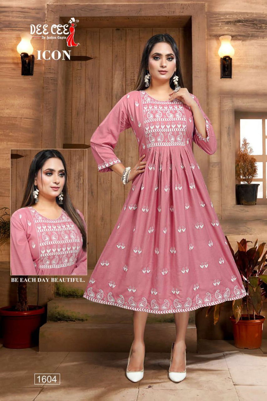 Deecee Icon Rayon Printed Regular Wear Designer Kurti Collection